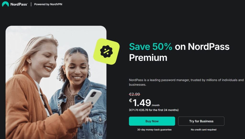Save 50% on NordPass Premium
