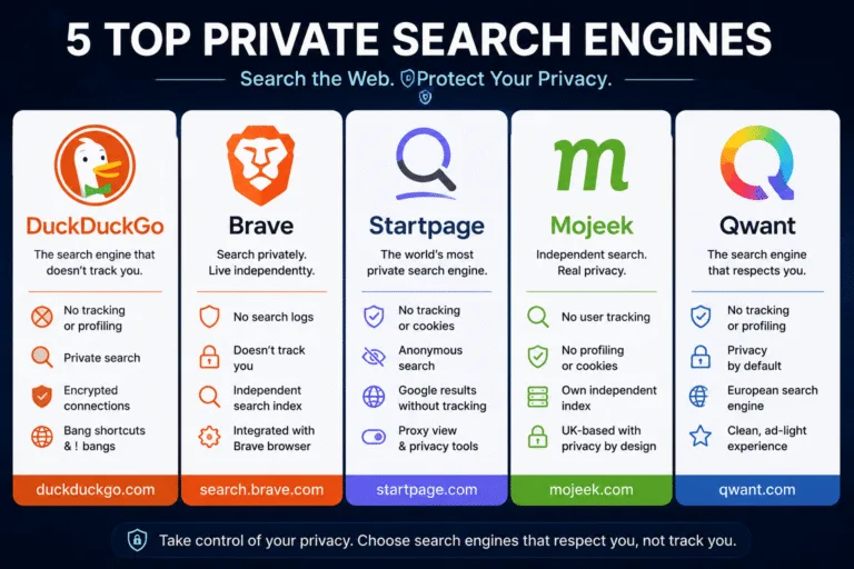 Top 5 Search Engines That Don't Track Your Data (Tested & Compared) 2 5 Top Private Search Engines
