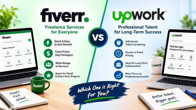 Fiverr vs Upwork: What's Better for Beginners? (2026) 2 Fiverr vs Upwork